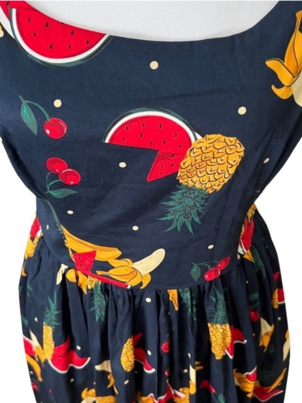 MODCLOTH Dress Small Midi Retro Medium Cotton Tropical Vacation COLLECTIF Pinup